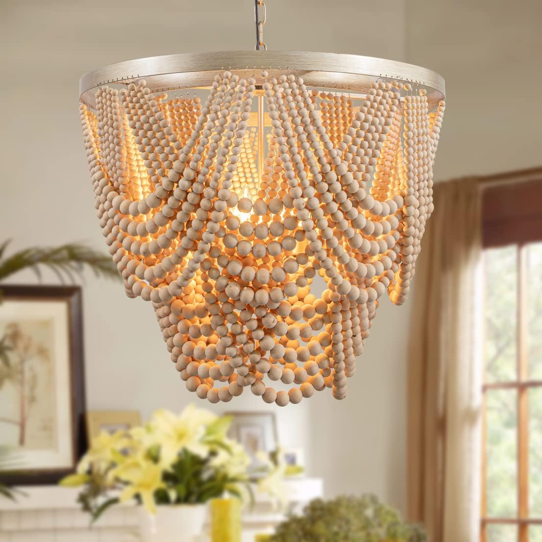 beaded chandelier